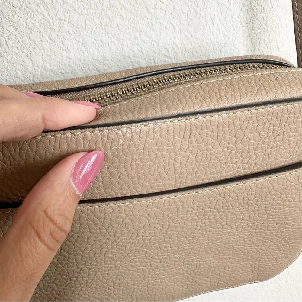 Coach Taupe Leather Crossbody Bag - Picture 7 of 7